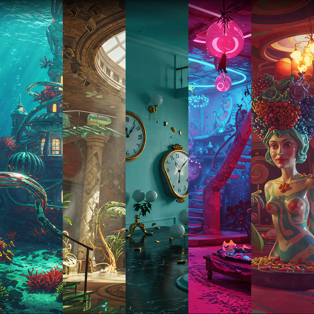 Photo Backgrounds - Surreal 5-in-1 Bundle - DAZ Studio - Dreamlight 3D Store