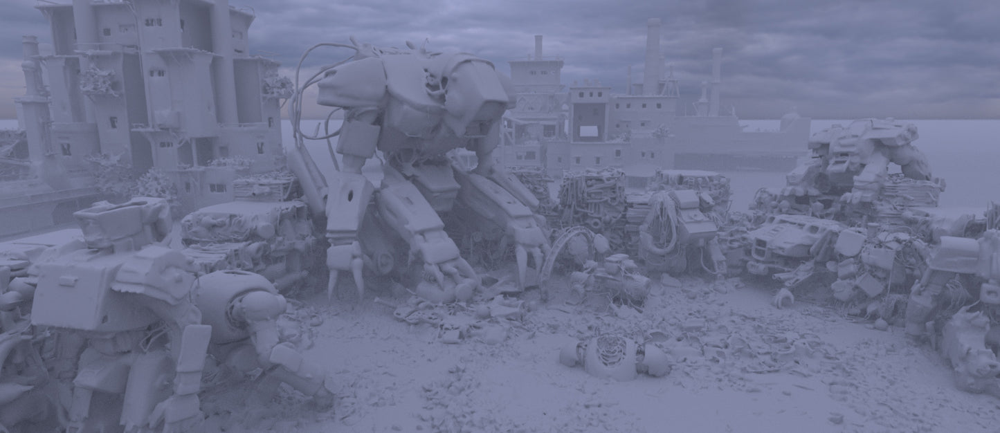 Mech Scrap Yard - DAZ Studio - Dreamlight 3D Store