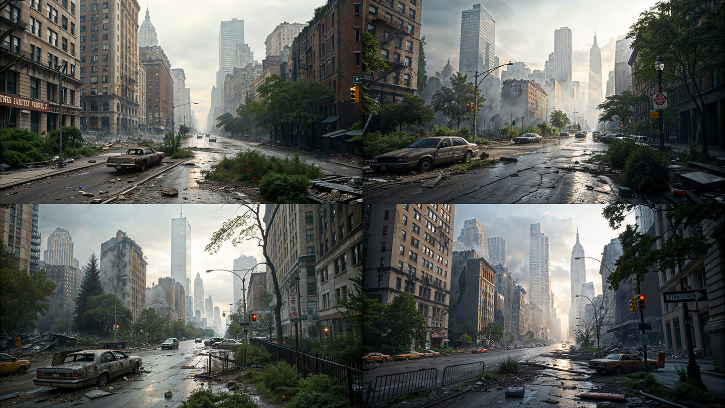 Photo Backgrounds - Post Apocalyptic City 1 - DAZ Studio - Dreamlight 3D Store