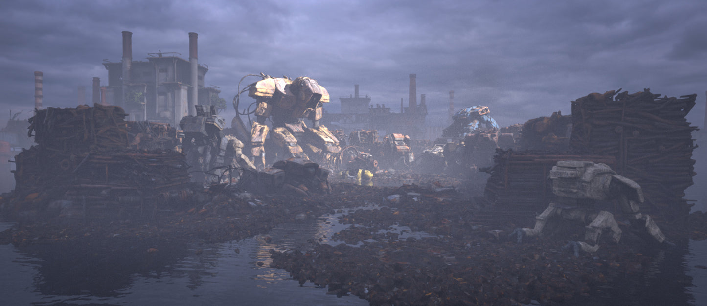 Mech Scrap Yard - DAZ Studio - Dreamlight 3D Store