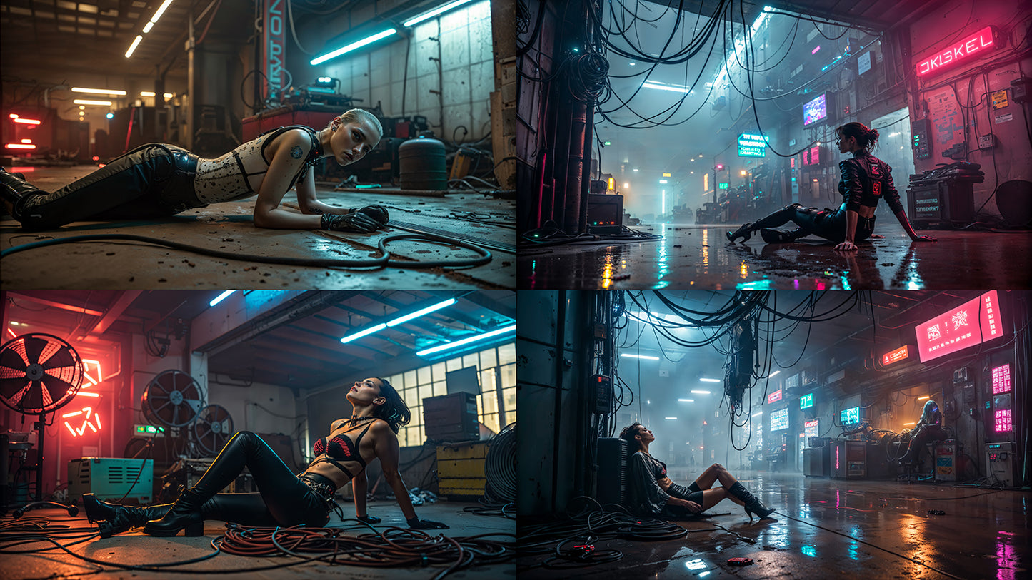 Photo Backgrounds - Gynoid Cyberpunk Workshop 2 - DAZ Studio - Dreamlight 3D Store