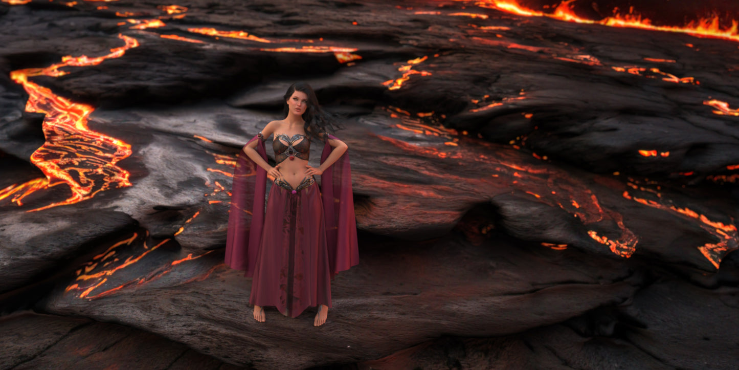 2.5D Scenes - Lava Fields 1 - DAZ Studio - Dreamlight 3D Store