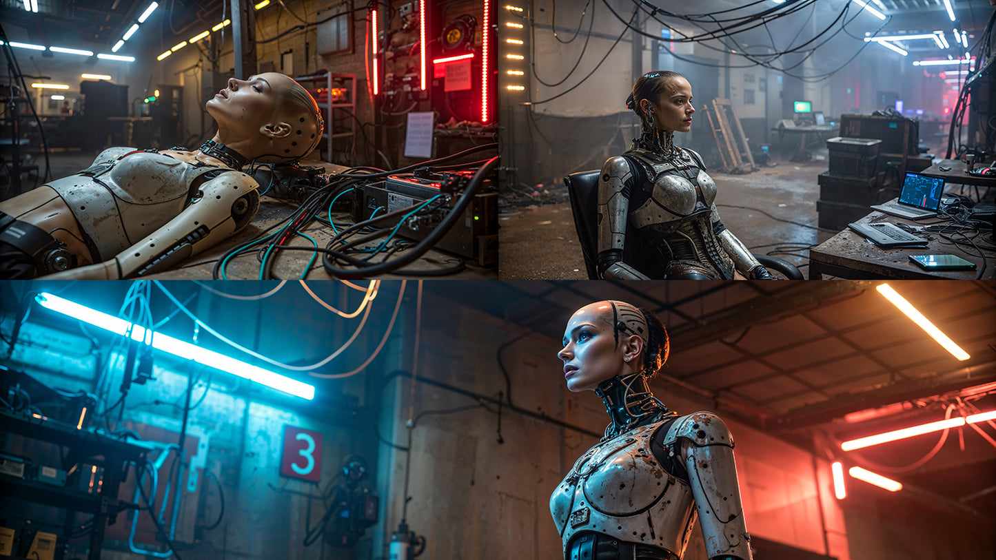 Photo Backgrounds - Gynoid Cyberpunk Workshop 3 - DAZ Studio - Dreamlight 3D Store