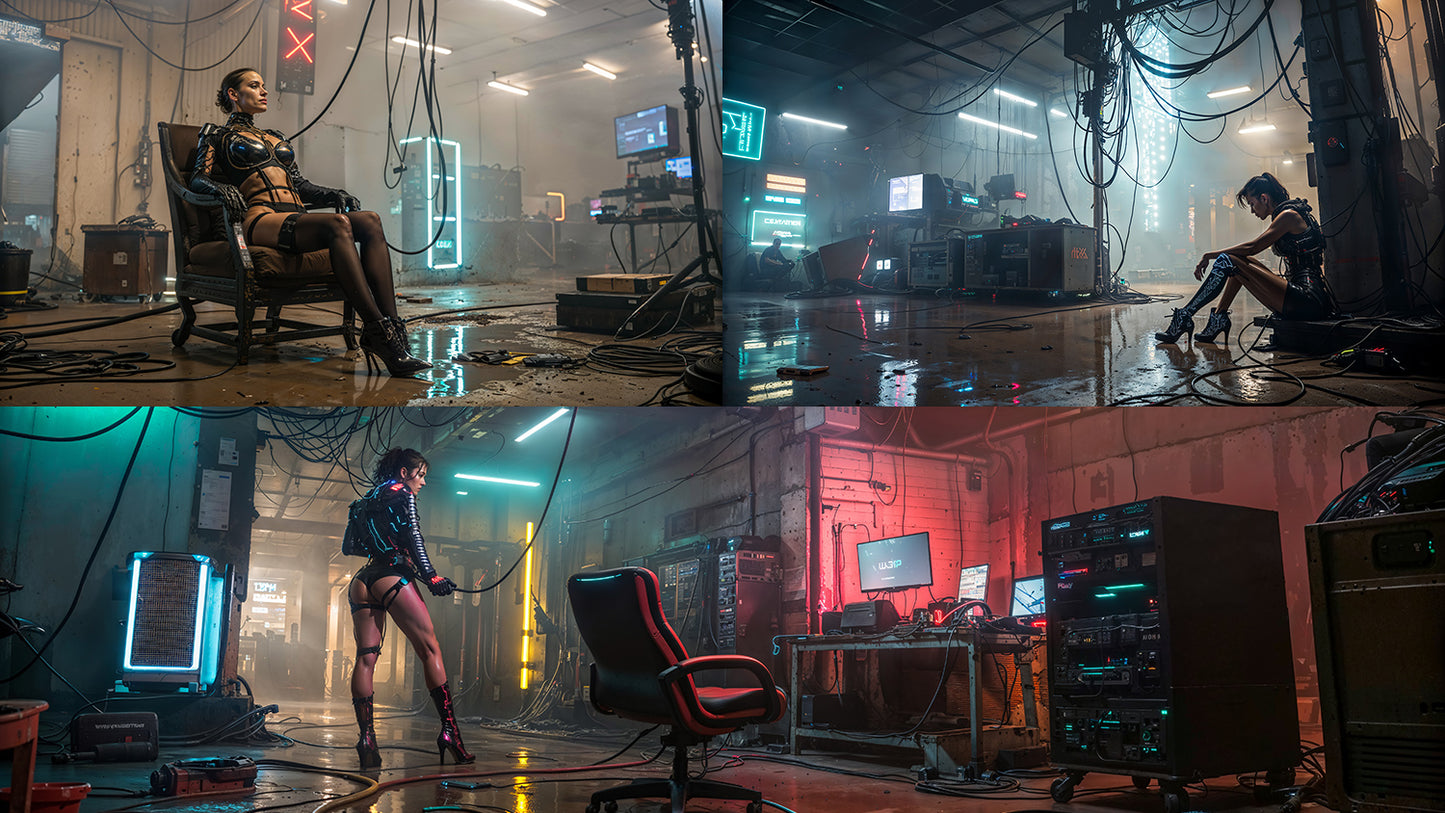 Photo Backgrounds - Gynoid Cyberpunk Workshop 4 - DAZ Studio - Dreamlight 3D Store