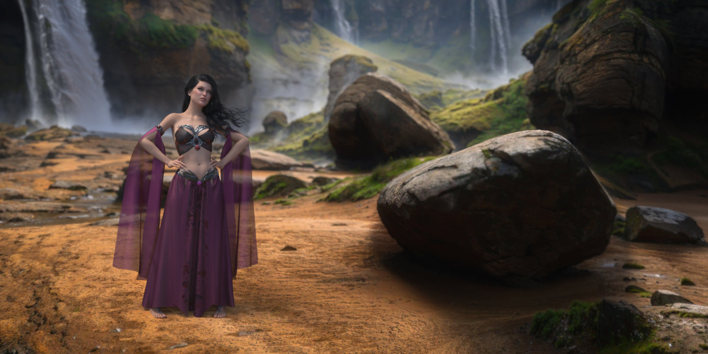 2.5D Scenes - Waterfall 2 - DAZ Studio - Dreamlight 3D Store