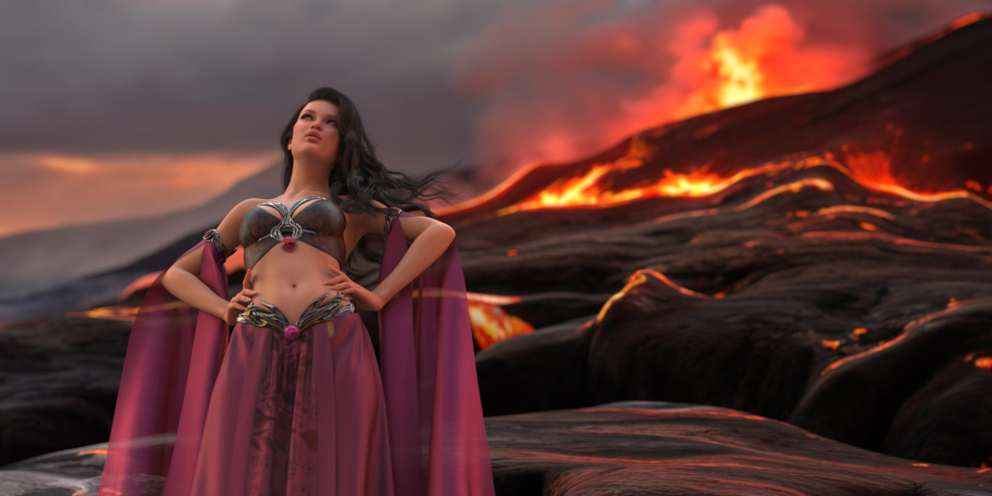 2.5D Scenes - Lava Fields 1 - DAZ Studio - Dreamlight 3D Store