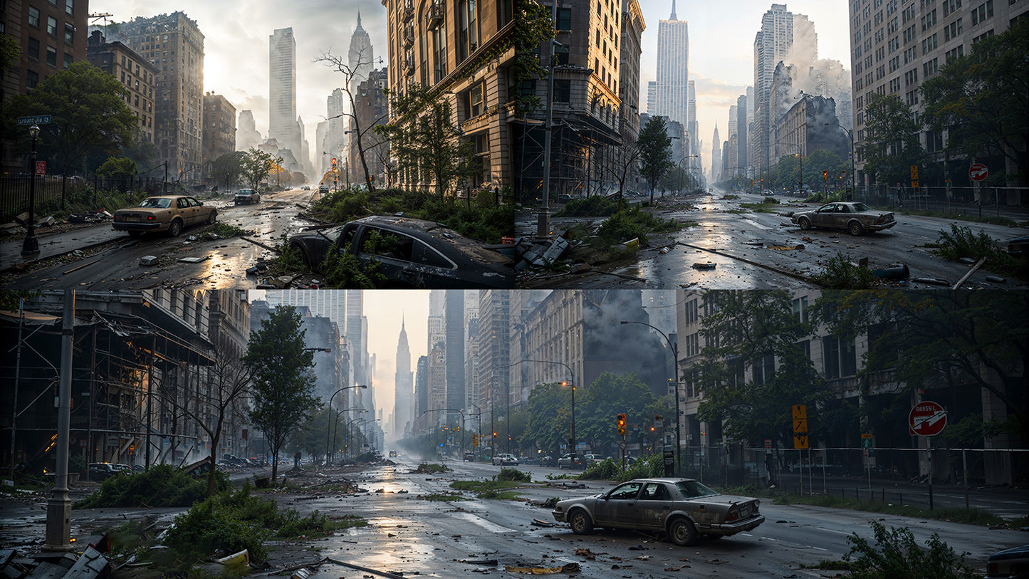 Photo Backgrounds - Post Apocalyptic City 2 - DAZ Studio - Dreamlight 3D Store