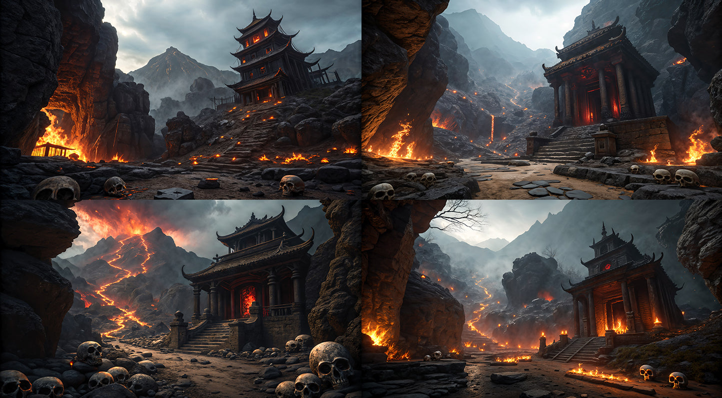 Photo Backgrounds - Temples Of Hell - DAZ Studio - Dreamlight 3D Store
