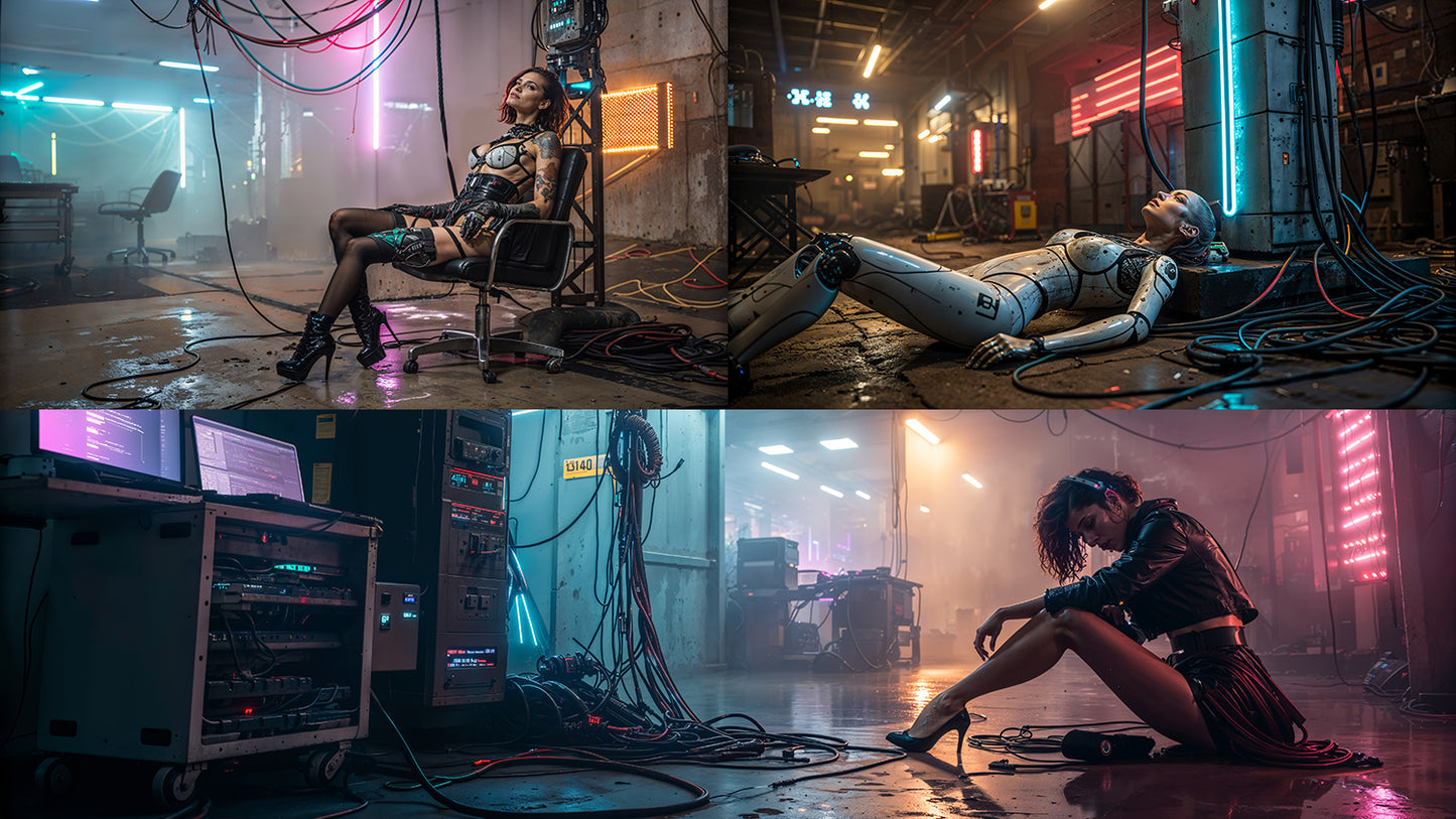 Photo Backgrounds - Gynoid Cyberpunk Workshop 6 - DAZ Studio - Dreamlight 3D Store