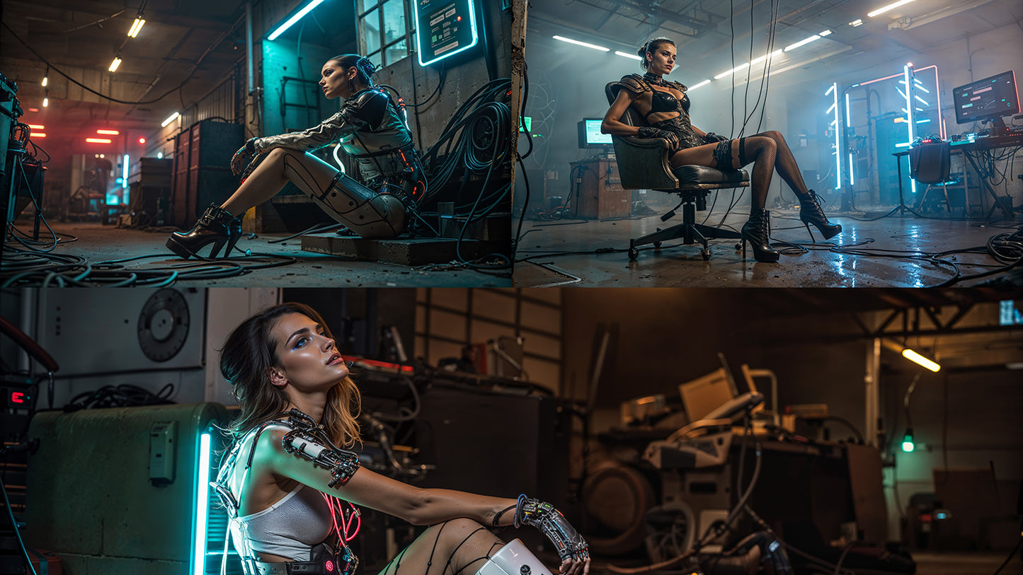 Photo Backgrounds - Gynoid Cyberpunk Workshop 5 - DAZ Studio - Dreamlight 3D Store