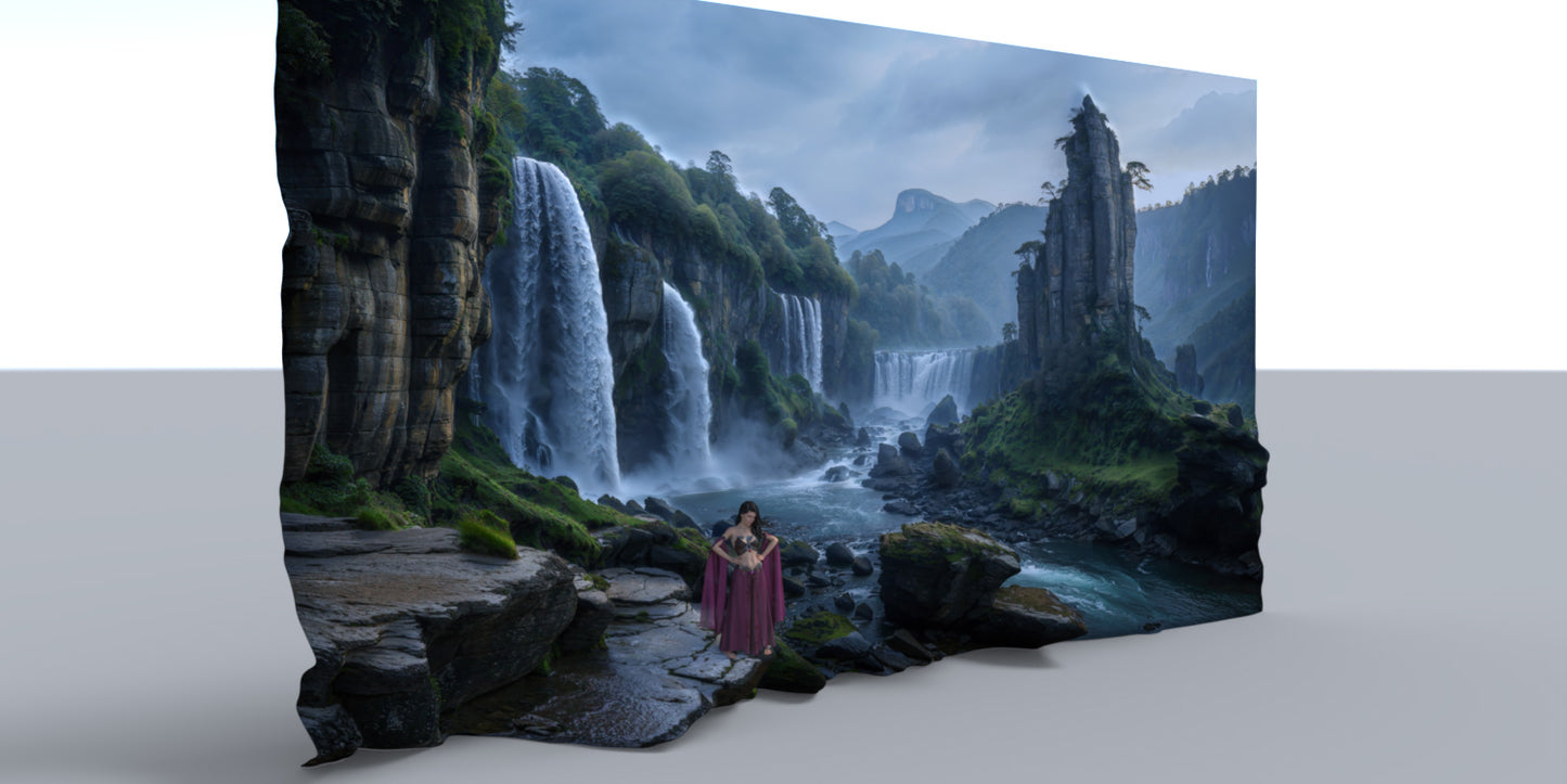 2.5D Scenes - Waterfall 1 - DAZ Studio - Dreamlight 3D Store