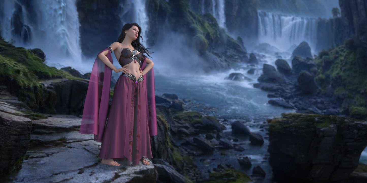 Animated Landscapes - Waterfall 1 - DAZ Studio - Dreamlight 3D Store