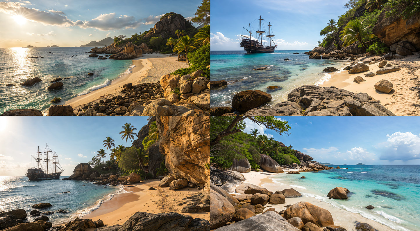 Photo Backgrounds - Pirate Island - DAZ Studio - Dreamlight 3D Store