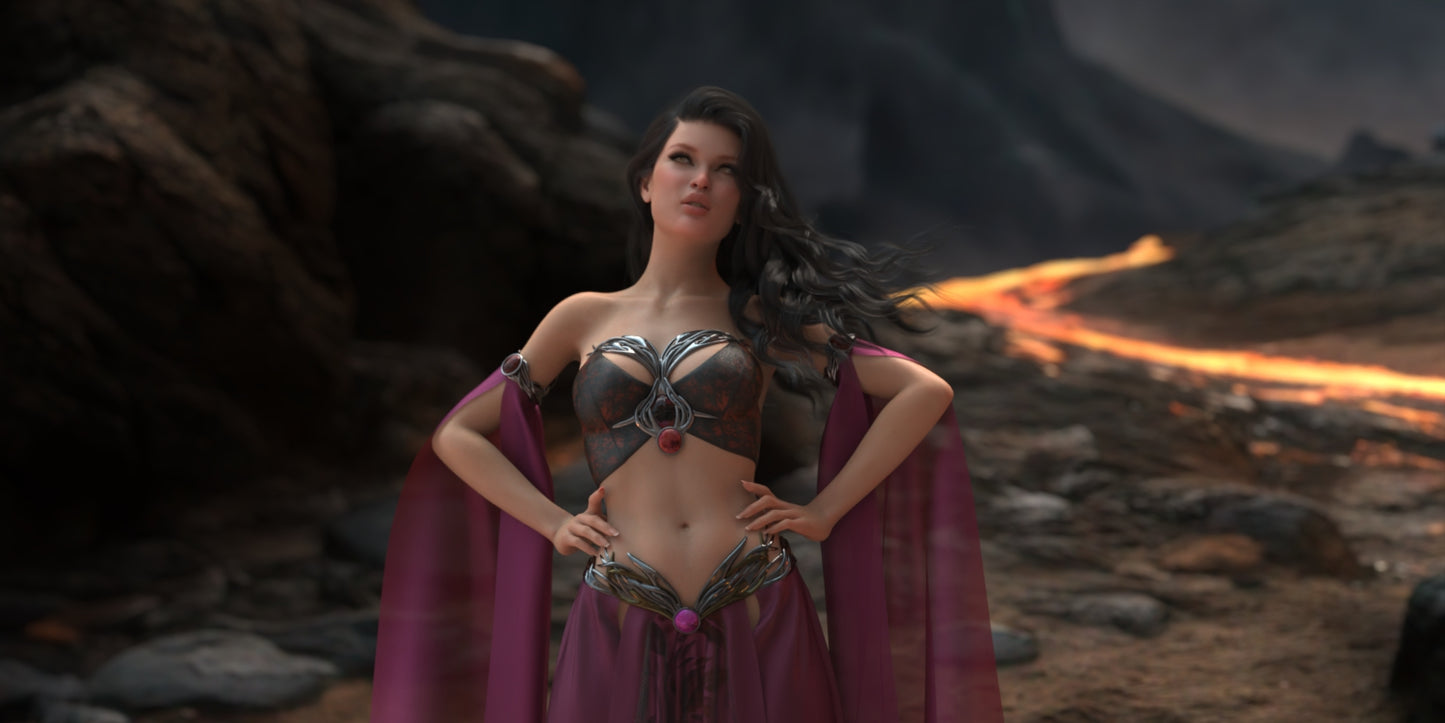 2.5D Scenes - Lava Fields 2 - DAZ Studio - Dreamlight 3D Store