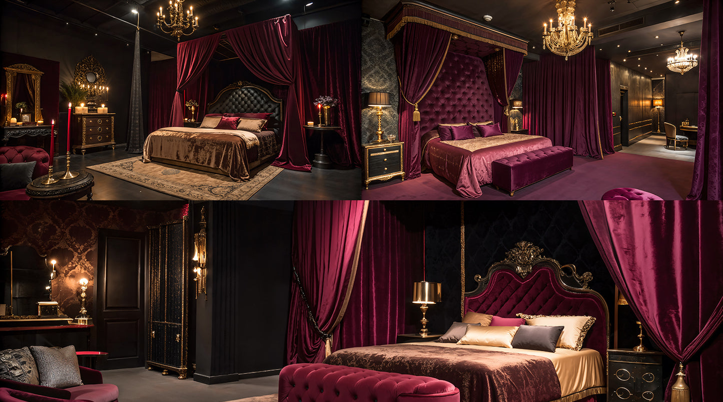 BUNDLE 5-in-1 - Photo Backgrounds - Burlesque Boudoir - DAZ Studio - Dreamlight 3D Store