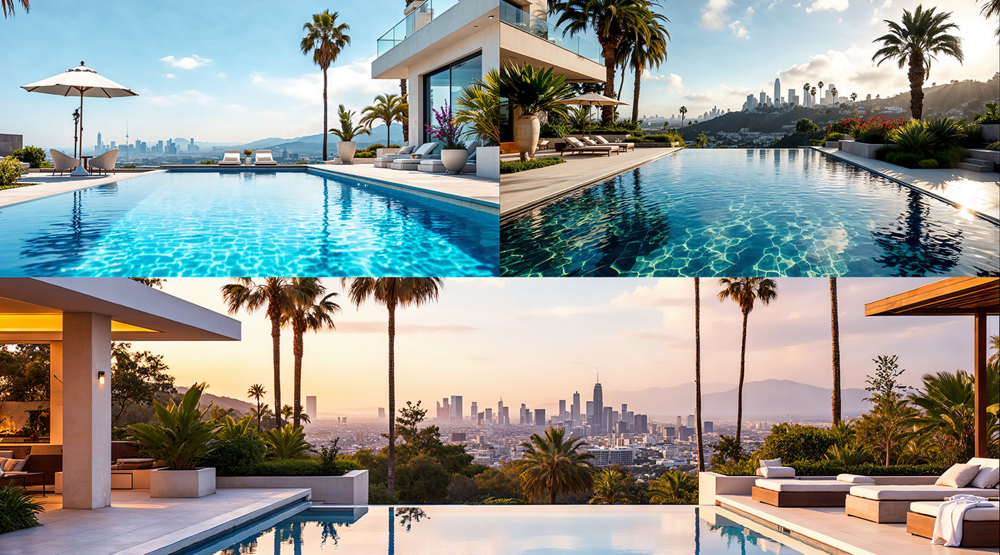 Photo Backgrounds - LA Infinity Pools 1 - DAZ Studio - Dreamlight 3D Store