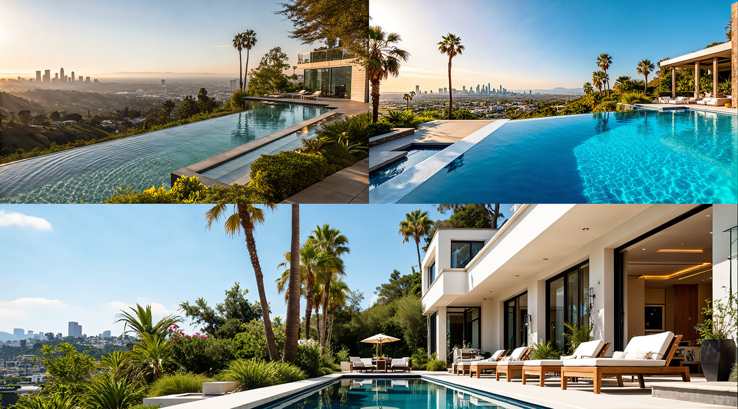 Photo Backgrounds - LA Infinity Pools 4 - DAZ Studio - Dreamlight 3D Store