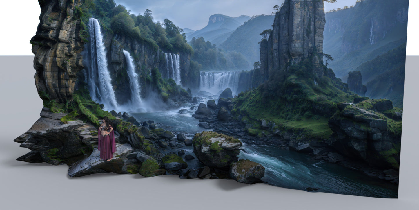 2.5D Scenes - Waterfall 1 - DAZ Studio - Dreamlight 3D Store