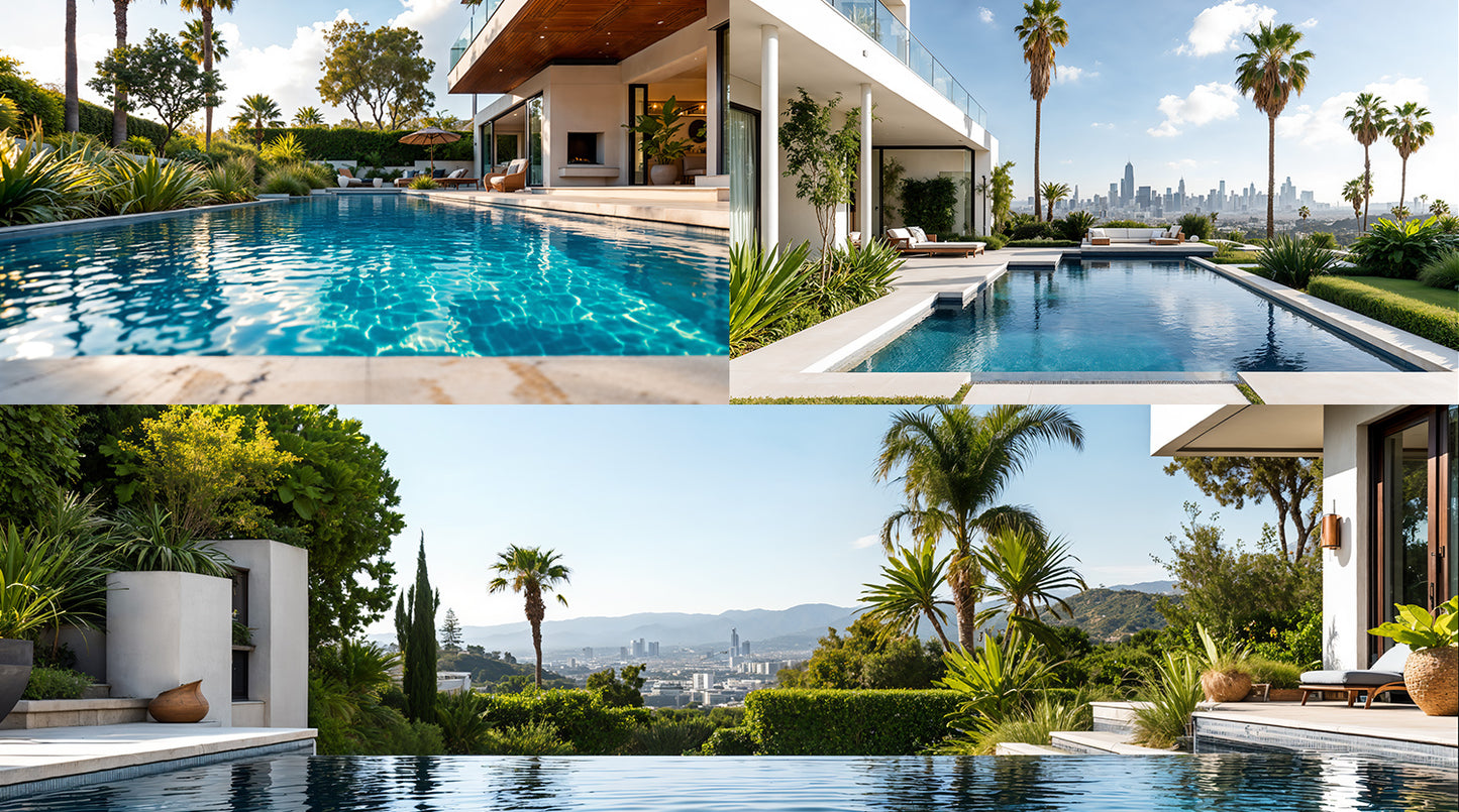 Photo Backgrounds - LA Infinity Pools 5 - DAZ Studio - Dreamlight 3D Store