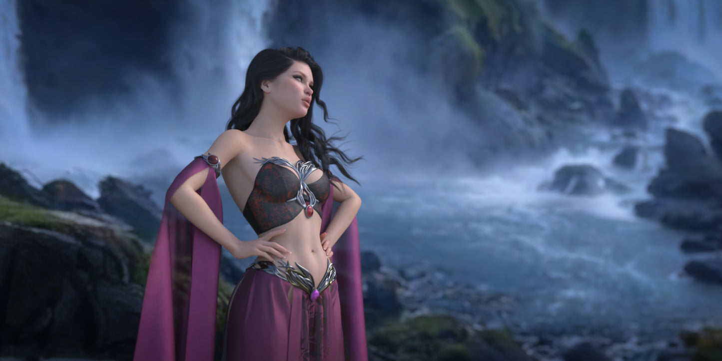 Animated Landscapes - Waterfall 1 - DAZ Studio - Dreamlight 3D Store