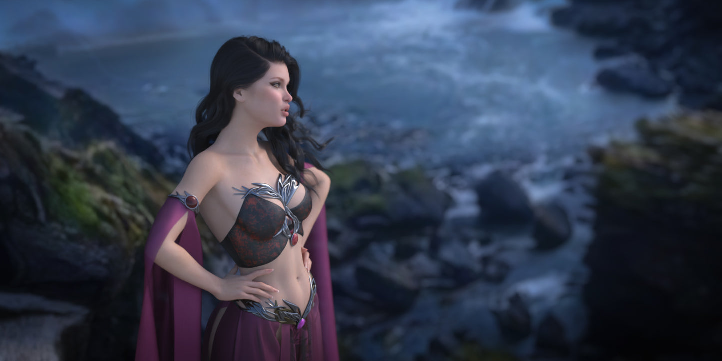 Animated Landscapes - Waterfall 1 - DAZ Studio - Dreamlight 3D Store