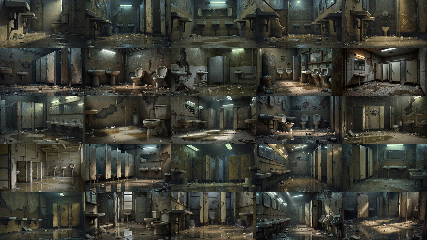 Out Of Order - Public Restrooms - 150 Environments - Cinematic Mega World Pack - Dreamlight 3D Store