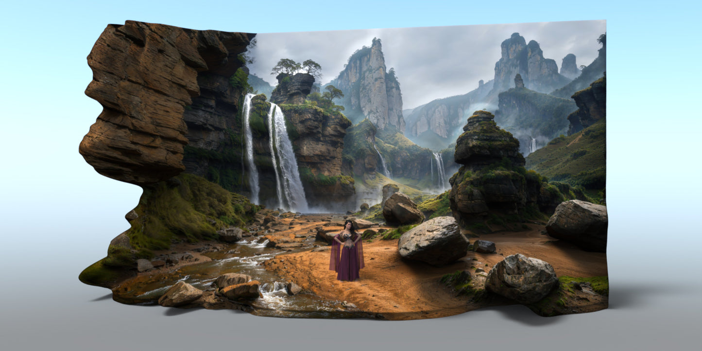 2.5D Scenes - Waterfall 2 - DAZ Studio - Dreamlight 3D Store
