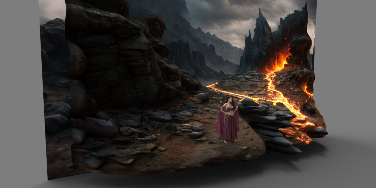 2.5D Scenes - Lava Fields 2 - DAZ Studio - Dreamlight 3D Store