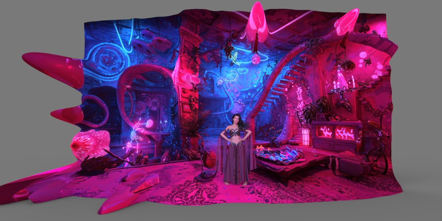2.5D Scenes - Surreal Room 2 - DAZ Studio - Dreamlight 3D Store