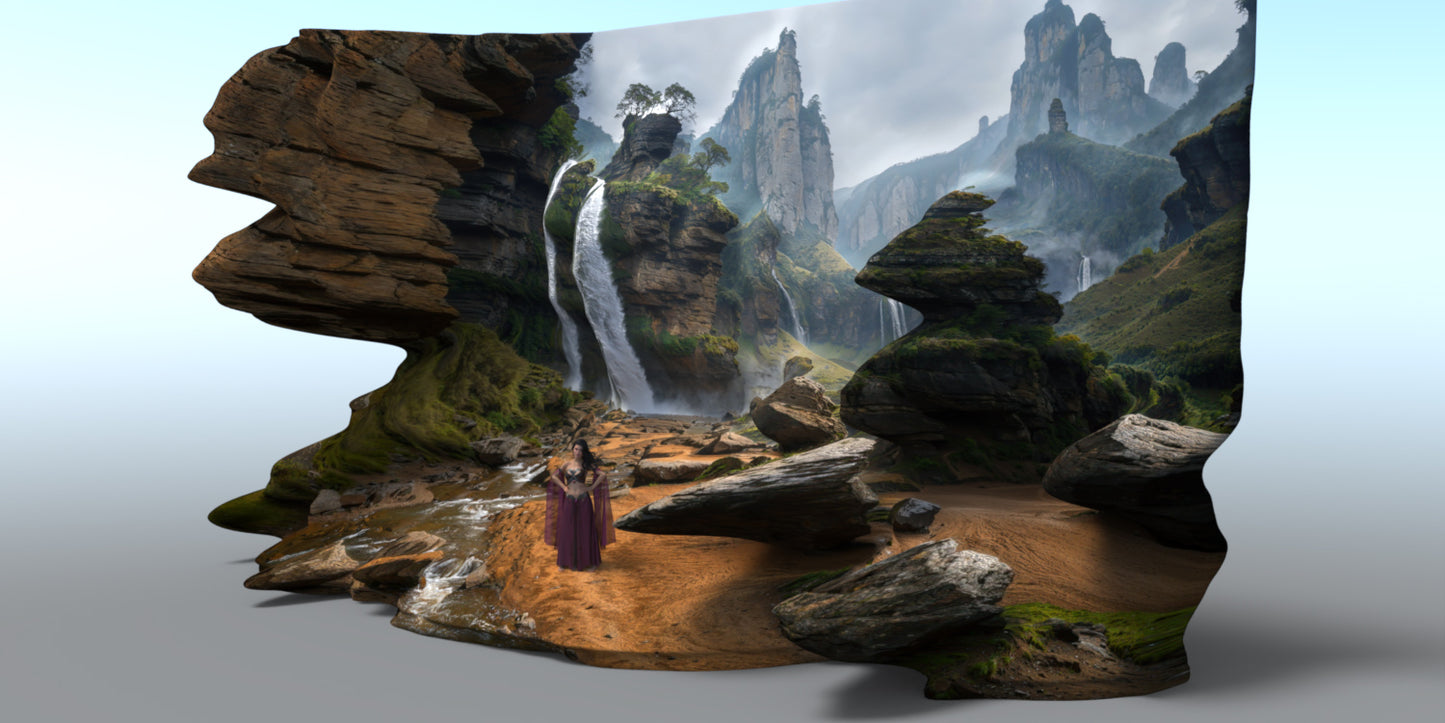 2.5D Scenes - Waterfall 2 - DAZ Studio - Dreamlight 3D Store