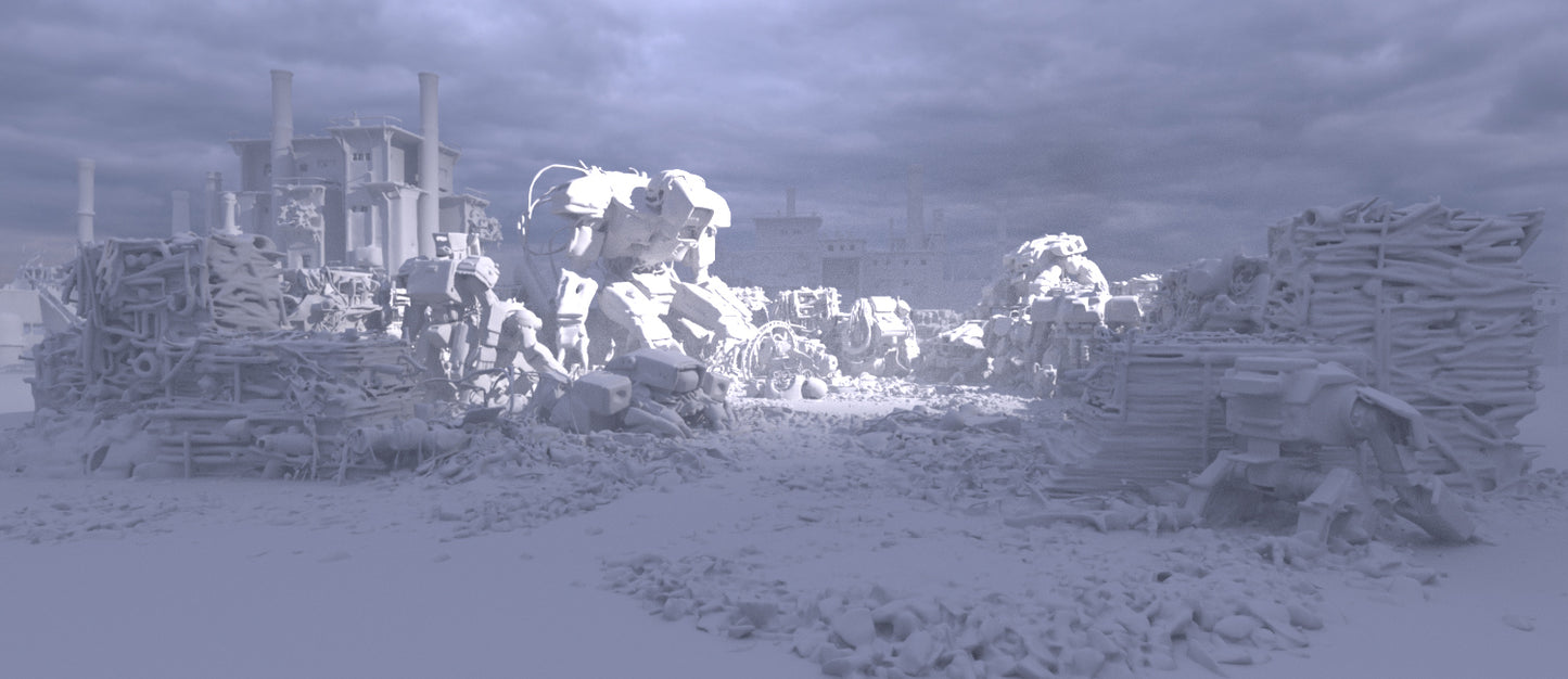 Mech Scrap Yard - DAZ Studio - Dreamlight 3D Store