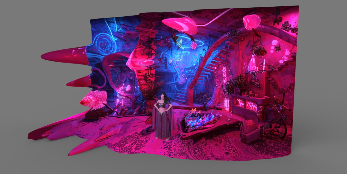 2.5D Scenes - Surreal Room 2 - DAZ Studio - Dreamlight 3D Store