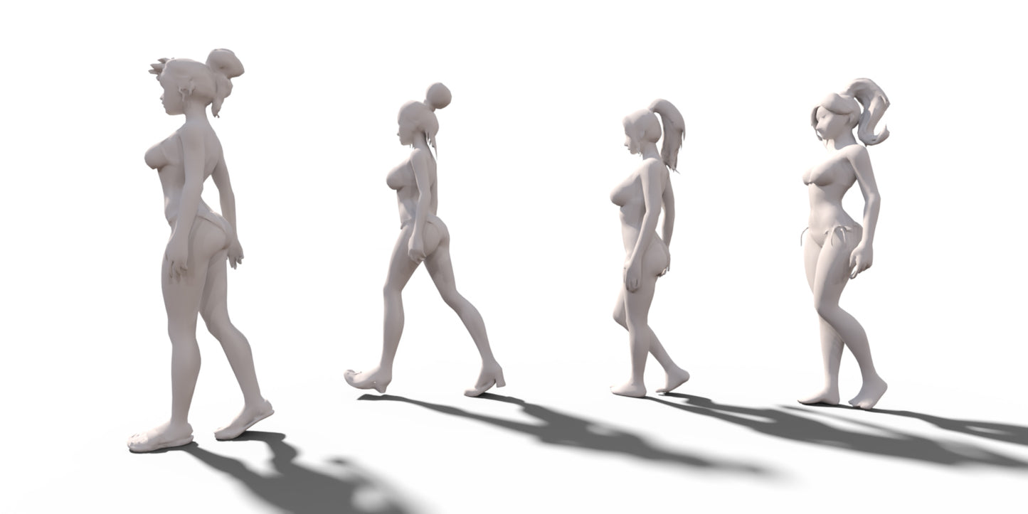 Low Poly Bikini Girls - DAZ Studio - Dreamlight 3D Store