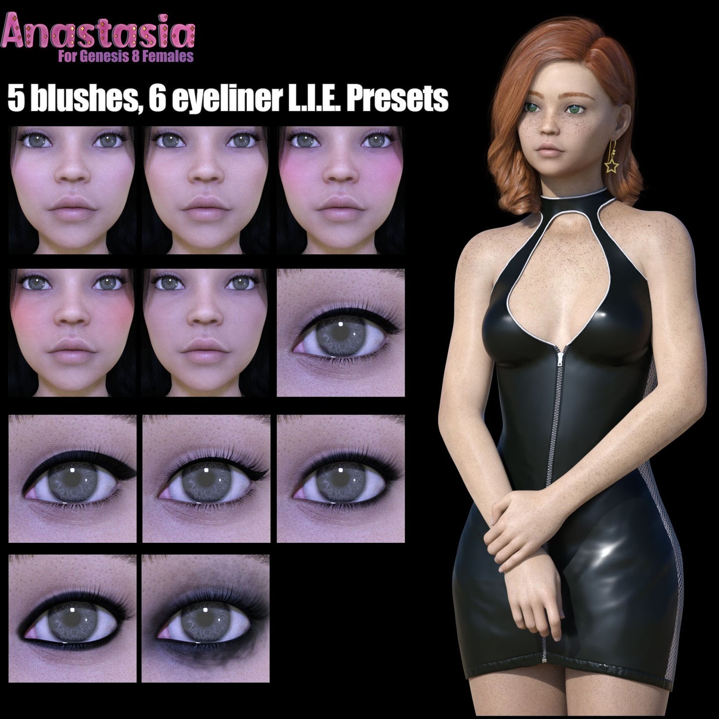 3DL Anastasia - Genesis 8 Female Character - DAZ Studio - Dreamlight 3D Store