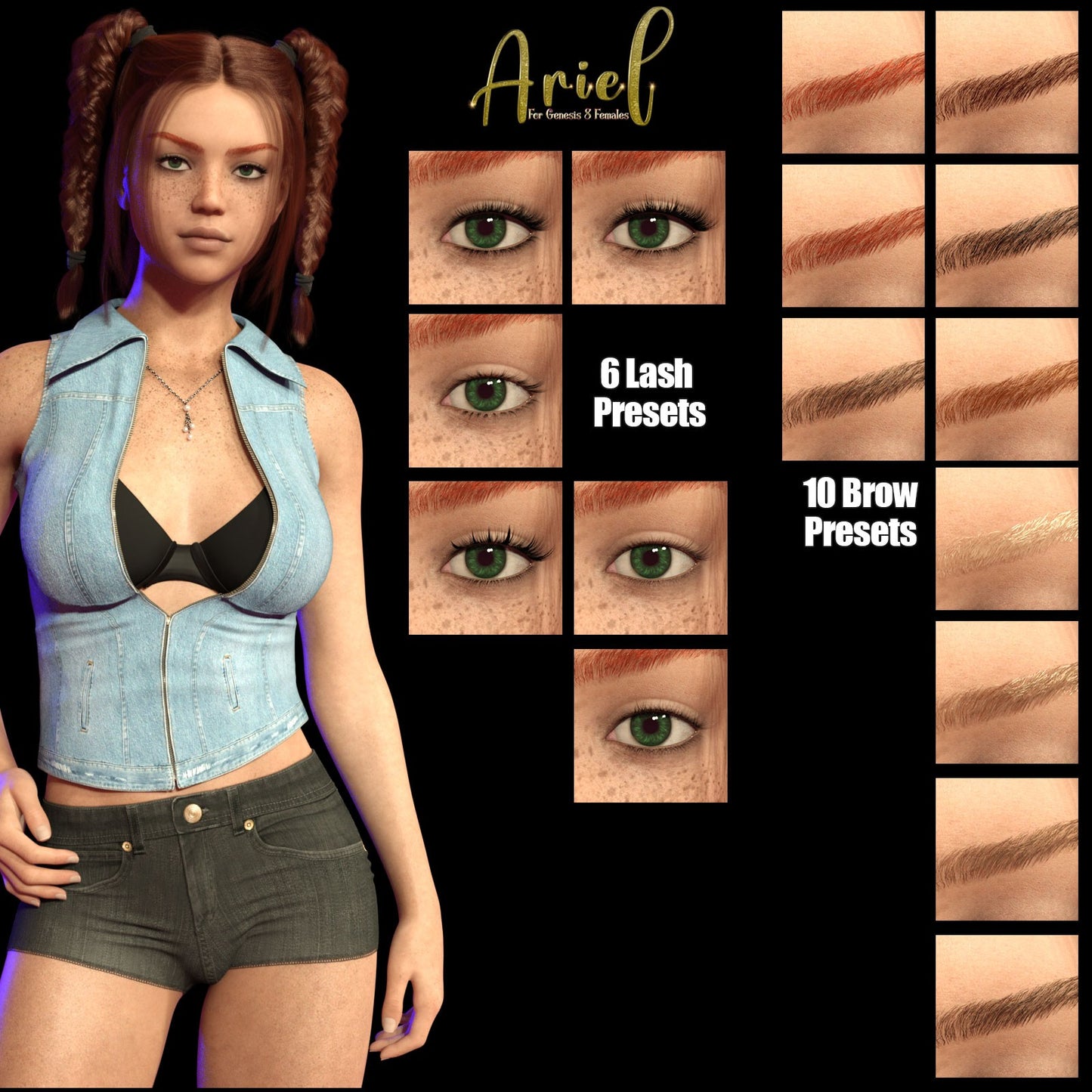 3DL Ariel - Genesis 8 Female Character - DAZ Studio - Dreamlight 3D Store