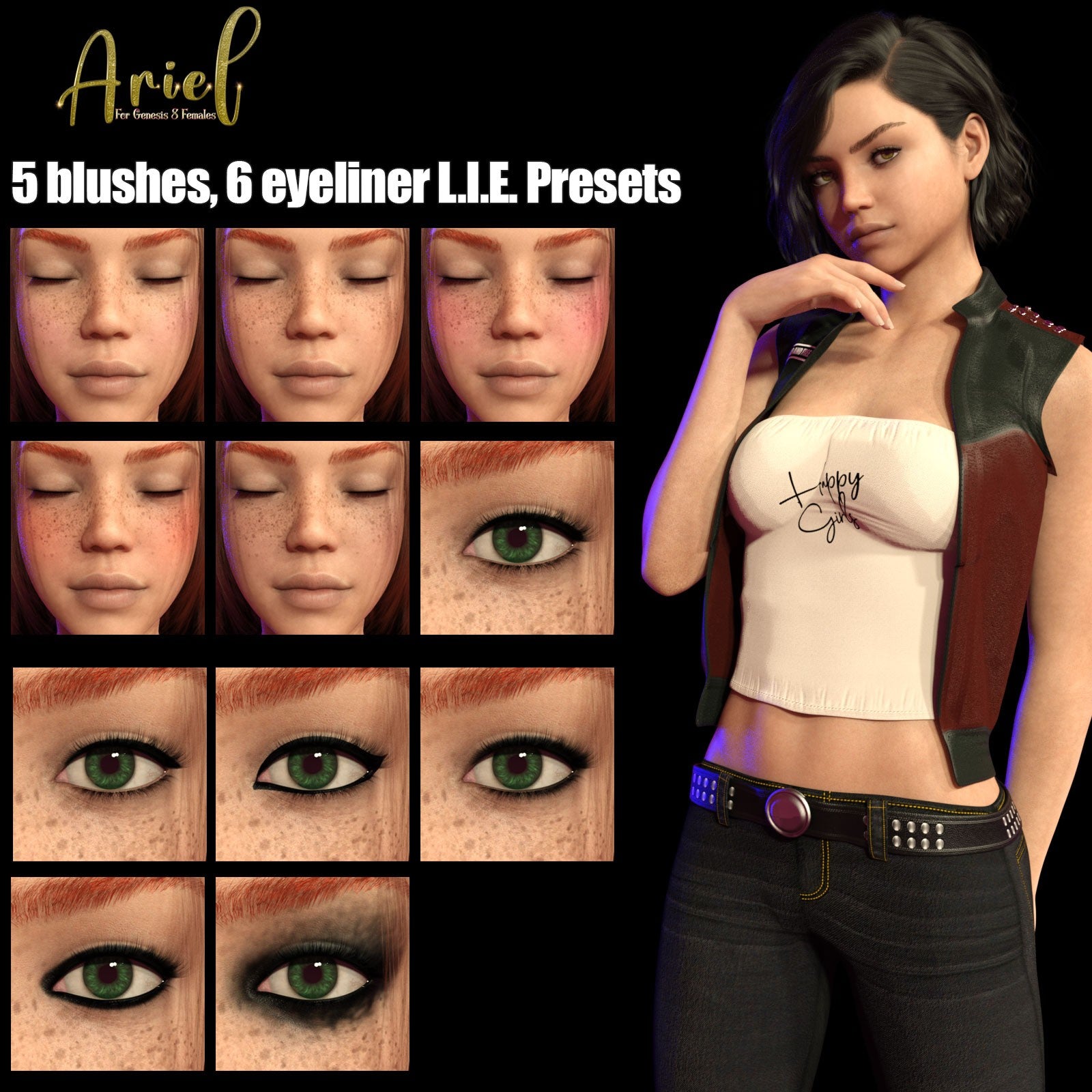 3DL Ariel - Genesis 8 Female Character - DAZ Studio - Dreamlight 3D Store