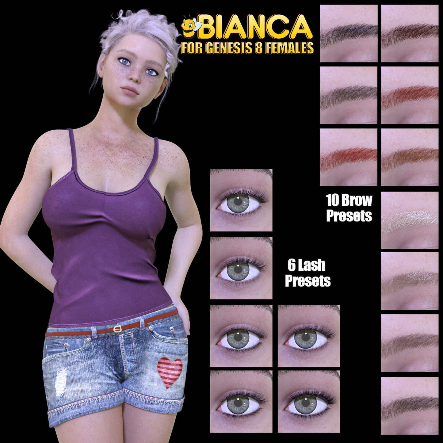 3DL Bianca - Genesis 8 Female Character - DAZ Studio