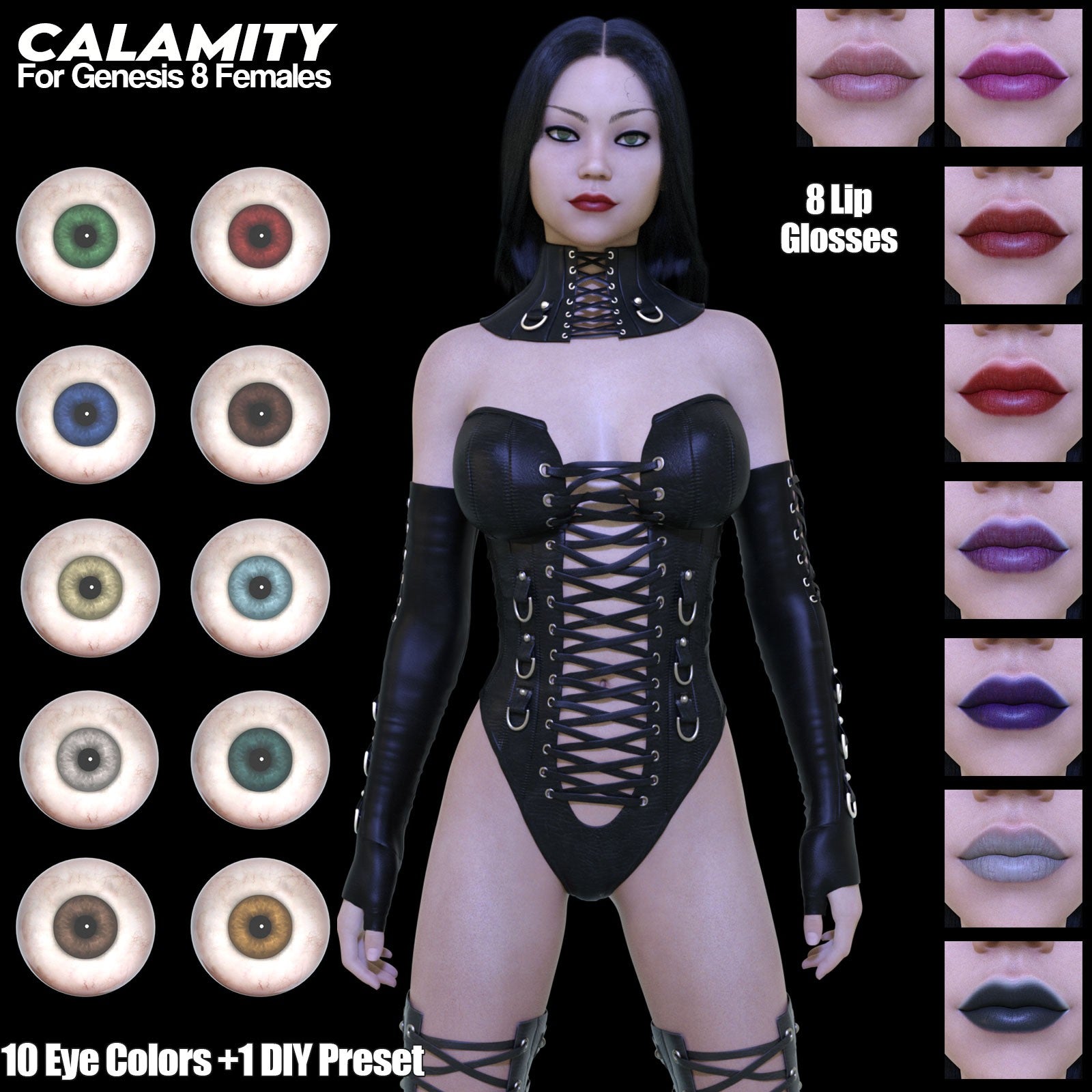 3DL Calamity - Genesis 8 Female Character - DAZ Studio - Dreamlight 3D Store