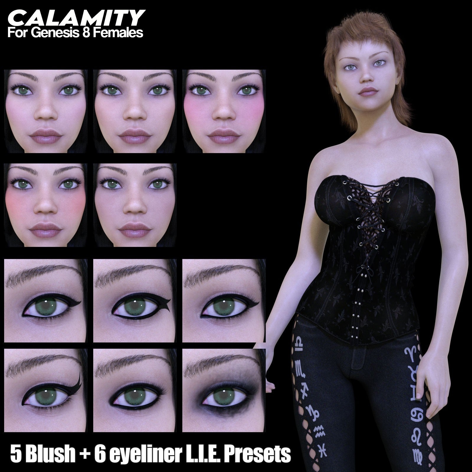 3DL Calamity - Genesis 8 Female Character - DAZ Studio - Dreamlight 3D Store