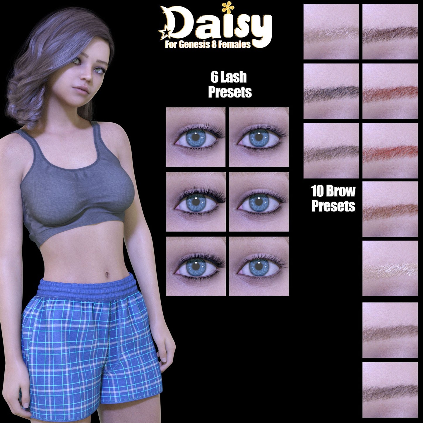 3DL Daisy - Genesis 8 Female Character - DAZ Studio