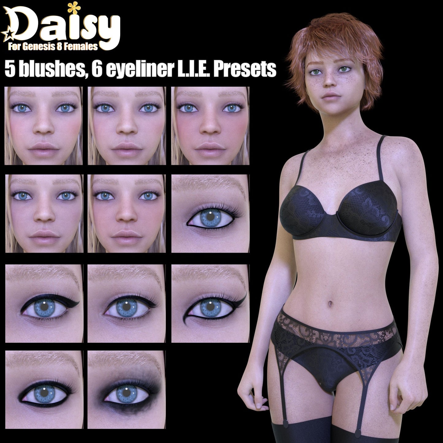 3DL Daisy - Genesis 8 Female Character - DAZ Studio