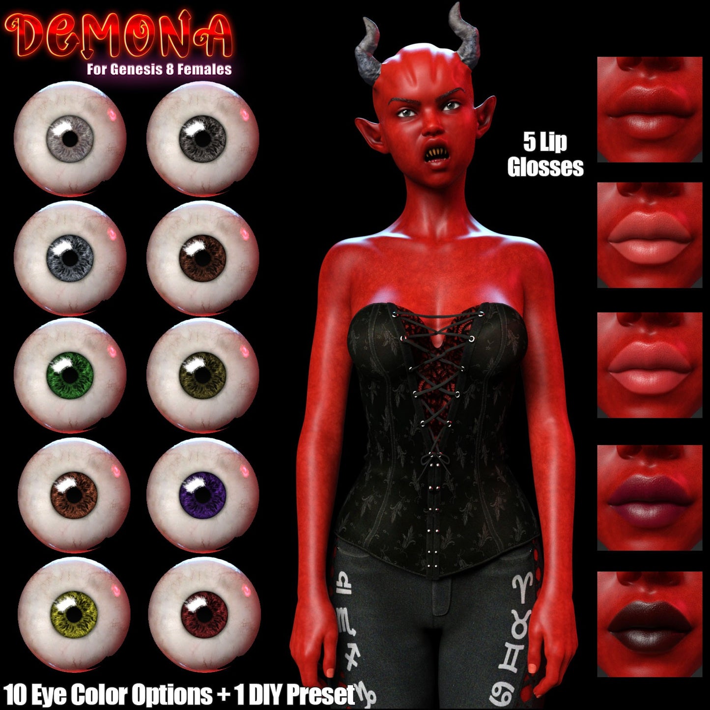 3DL Hween Demona - Genesis 8 Female Character