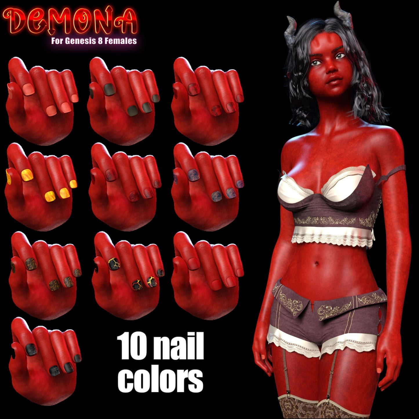 3DL Hween Demona - Genesis 8 Female Character