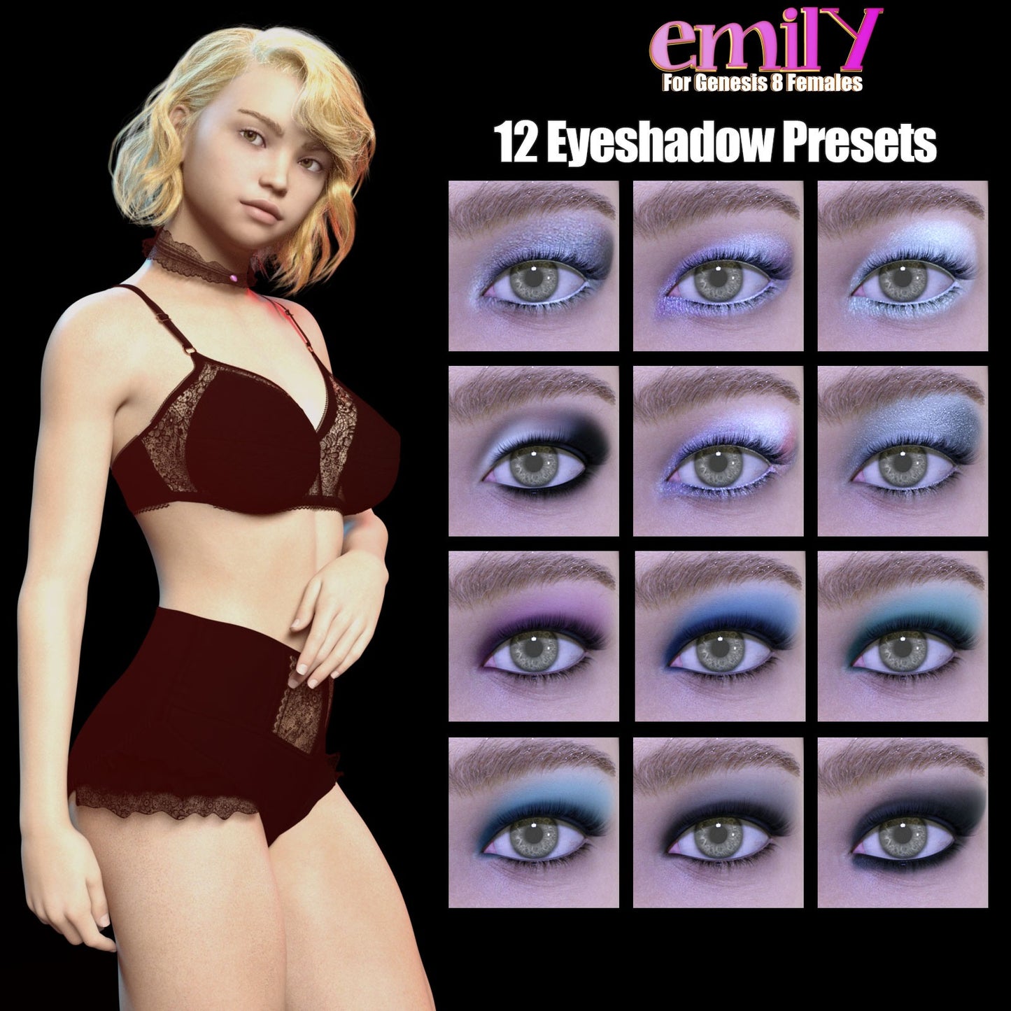 3DL Emily - Genesis 8 Female Character - DAZ Studio - Dreamlight 3D Store