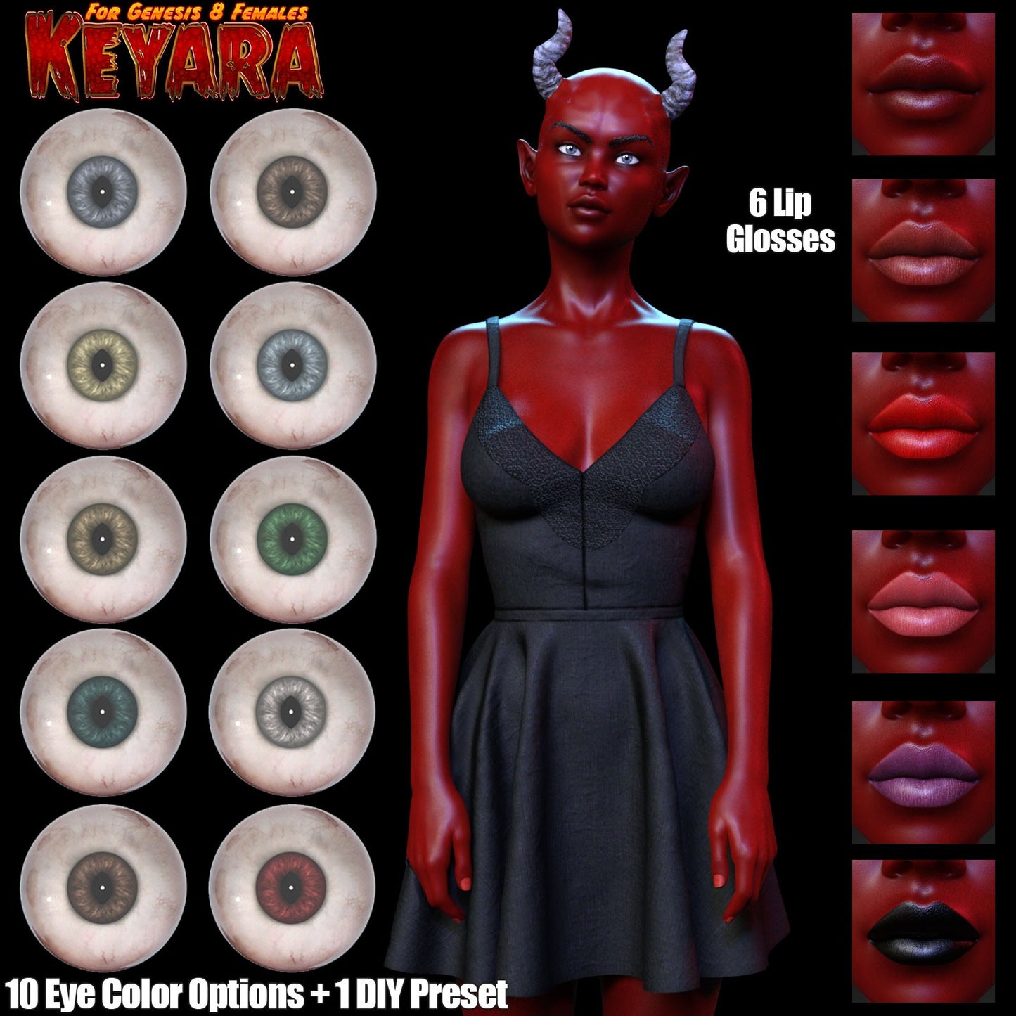 3DL Hween Keyara - Genesis 8 Female Character