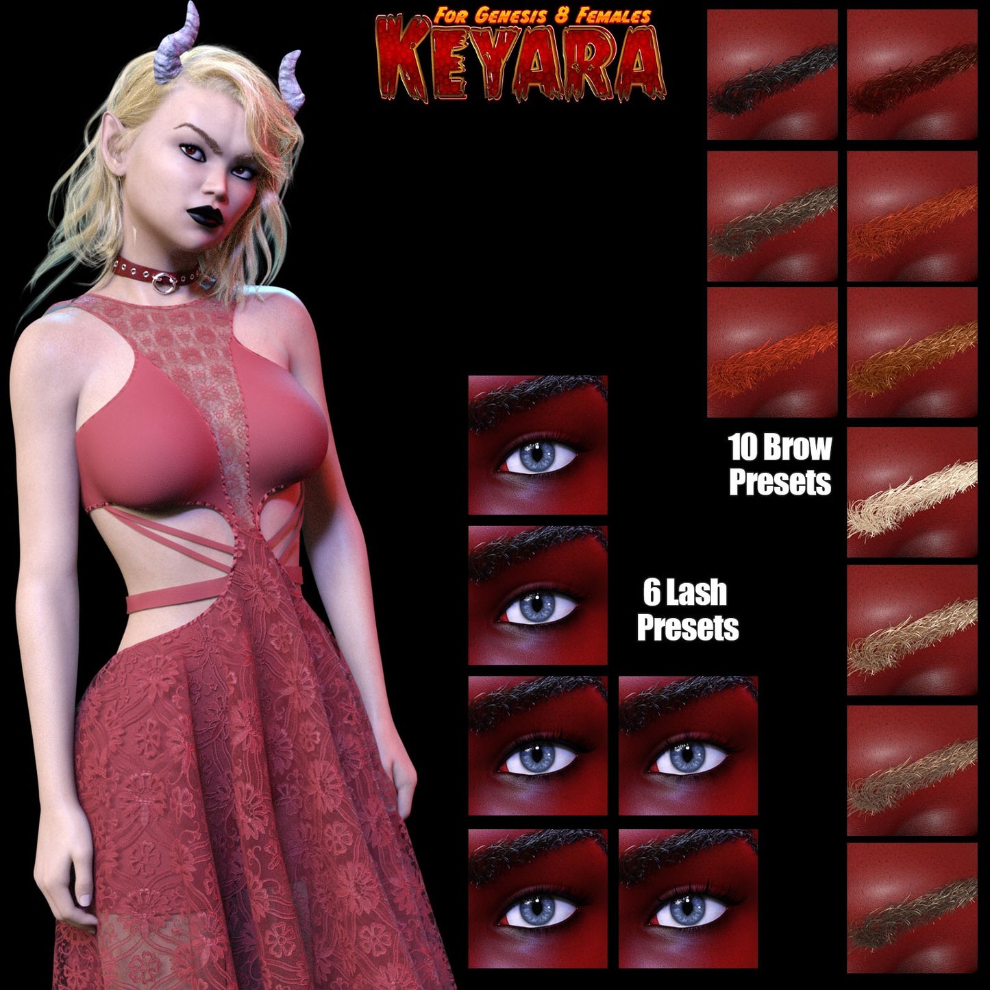 3DL Hween Keyara - Genesis 8 Female Character