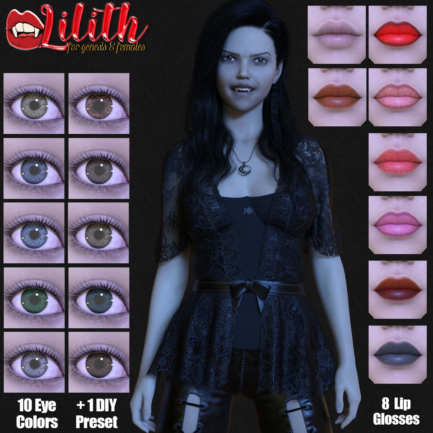 3DL Lilith - Genesis 8 Female Character