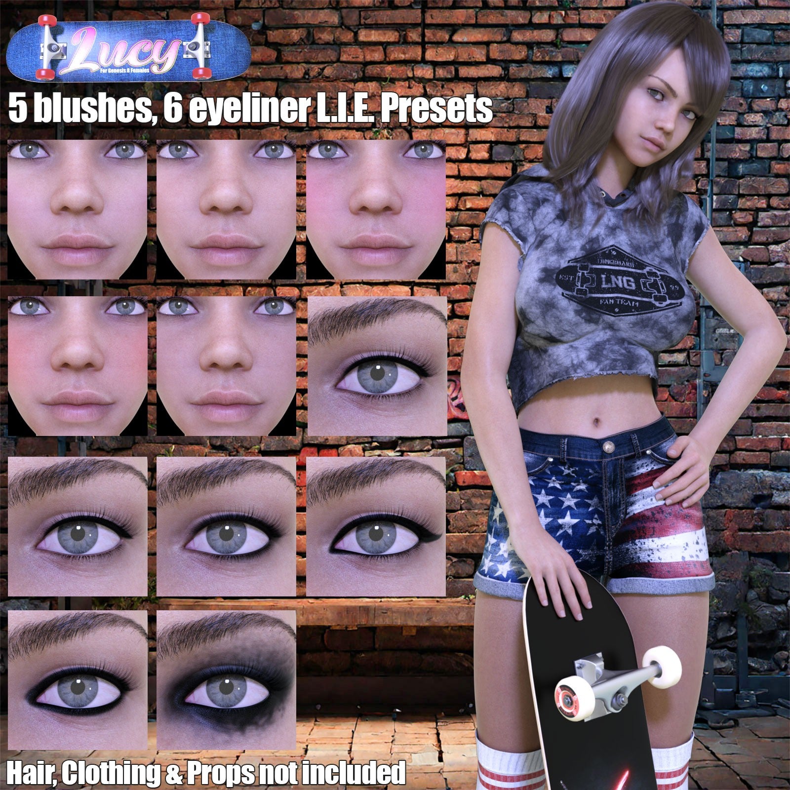 3DL Lucy - Genesis 8 Female Character - DAZ Studio - Dreamlight 3D Store