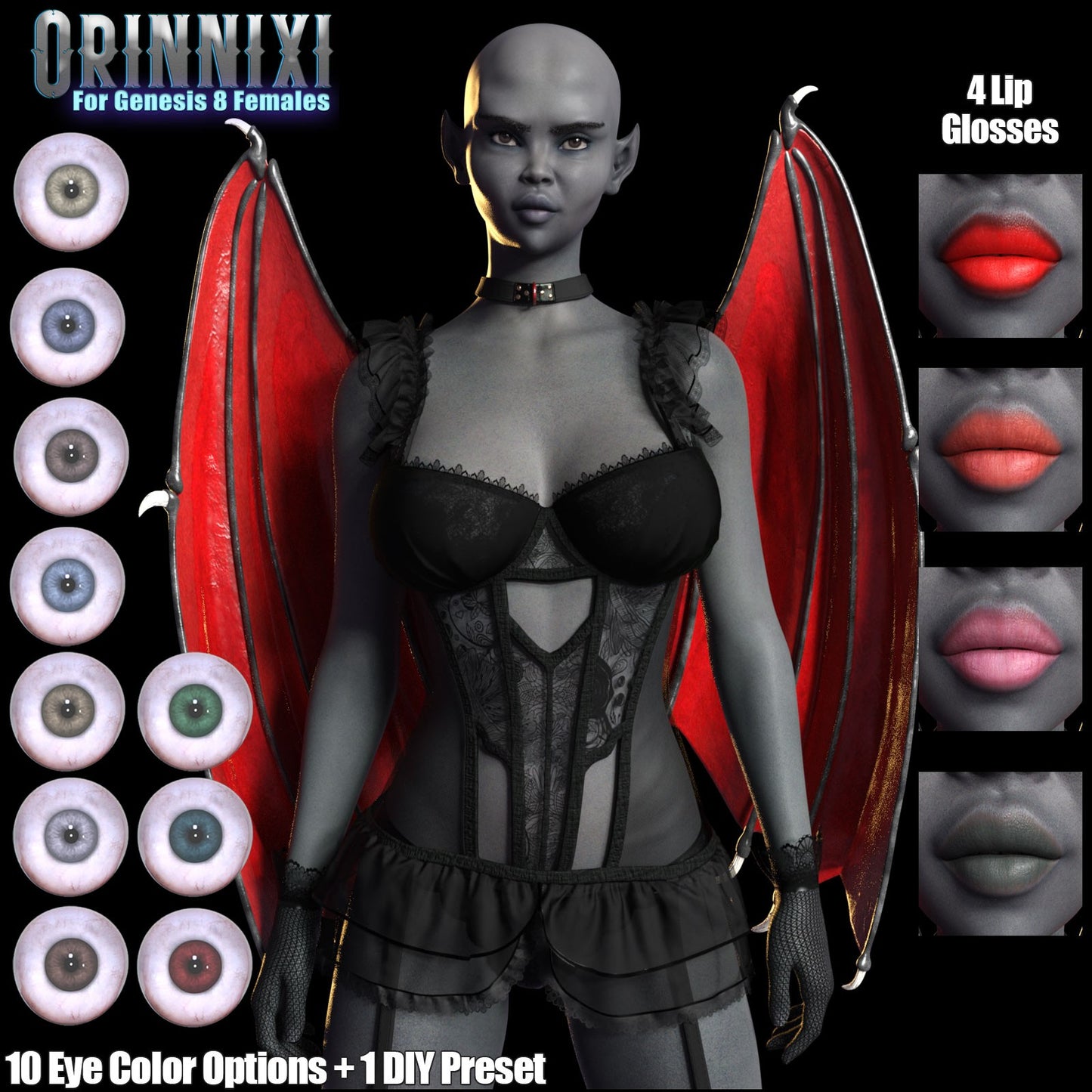 3DL Hween Orinnixi - Genesis 8 Female Character