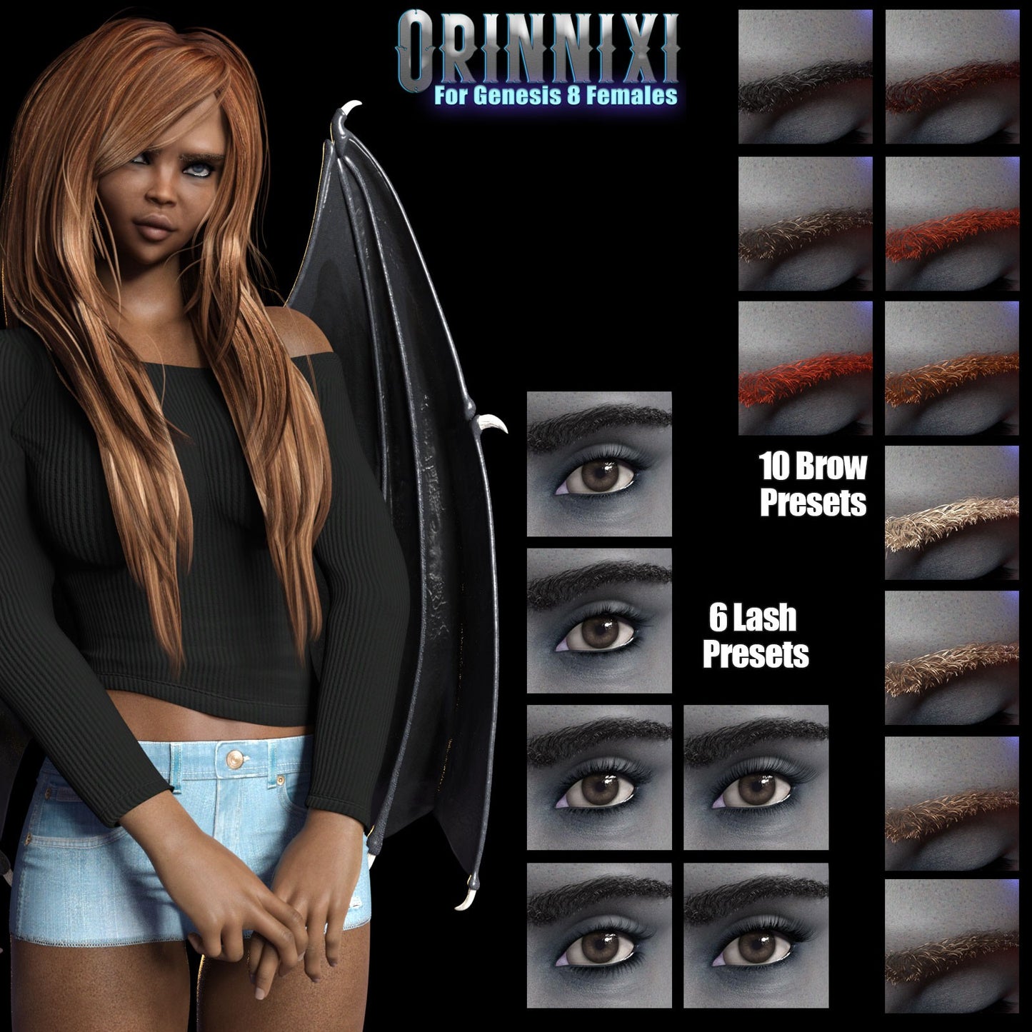 3DL Hween Orinnixi - Genesis 8 Female Character